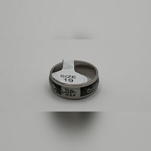 Stainless Steel Alloy Black And White Scorpion Ring Band Size 19 U.S Size 9.5